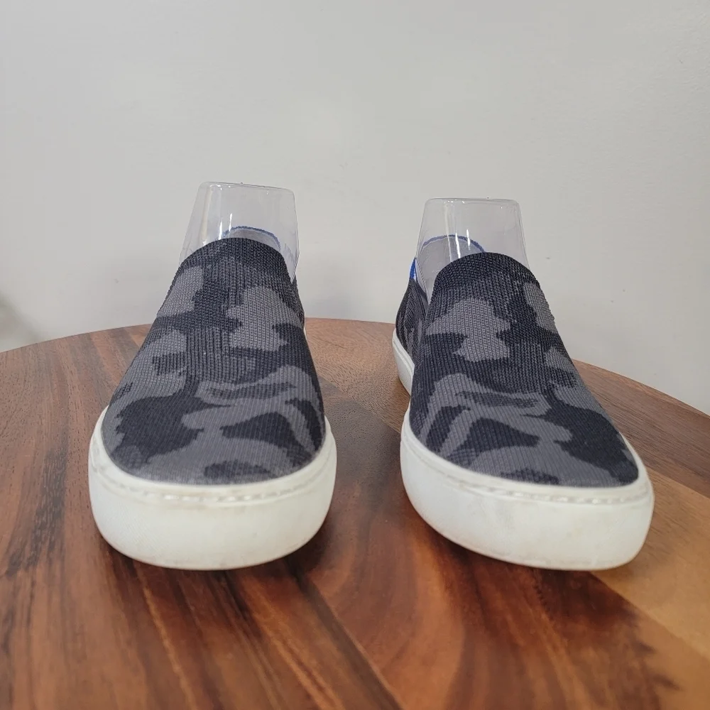 Rothys Camouflage Slip-On Sneakers Size 8.5 Recycled Knit Loafers Casual